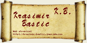 Krasimir Baštić vizit kartica